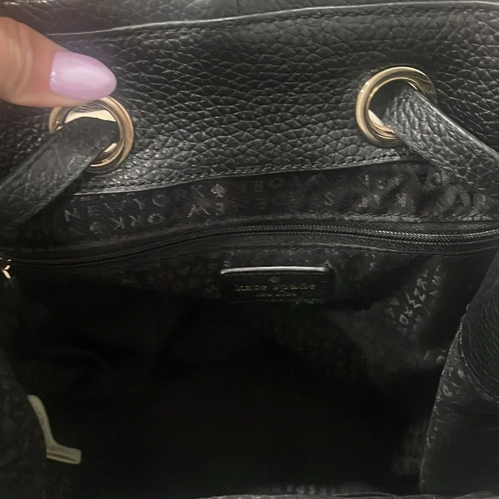 Kate Spade Black Leather Backpack - Picture 4 of 4